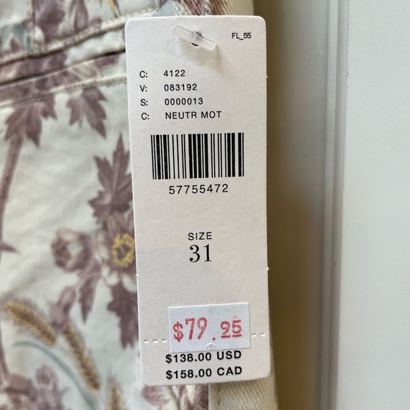 Anthropologie Pilcro Floral Trouser NWT 31 - Picture 6 of 7